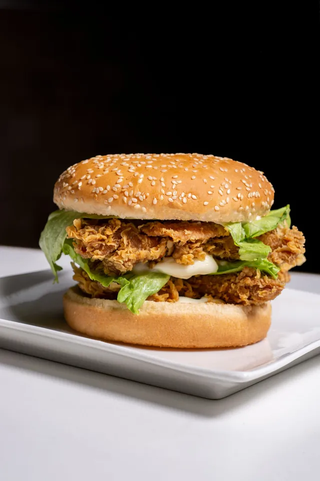 Buttermilk Fried Crispy Chicken Burger